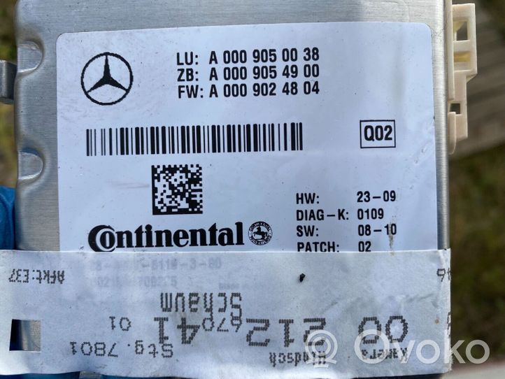 Mercedes-Benz S W221 Altre centraline/moduli 0009050038