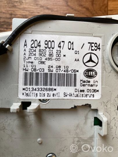 Mercedes-Benz C W204 Illuminazione sedili anteriori A2049004701