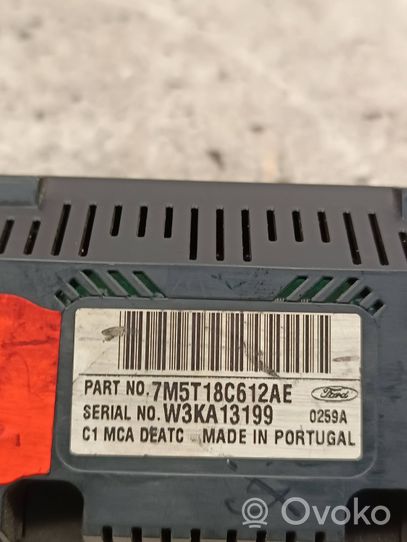 Ford Focus C-MAX Climate control unit 7M5T18C612AE