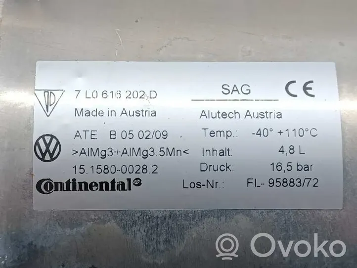 Porsche Cayenne (9PA) Serbatoio per sospensioni pneumatiche 95535804401