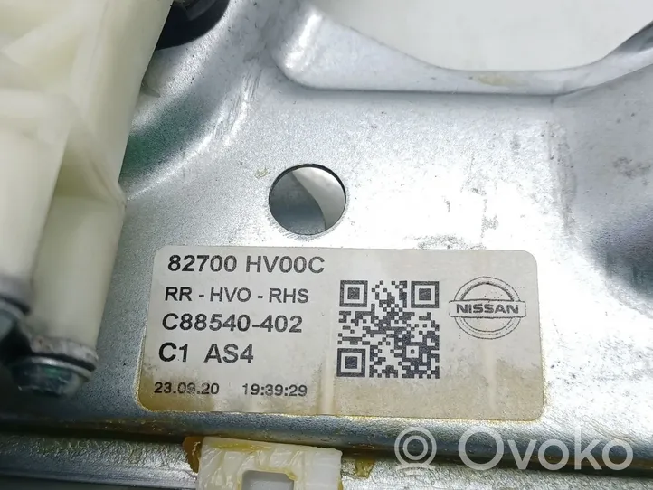 Nissan Qashqai Mécanisme lève-vitre de porte arrière avec moteur 82700HV00C