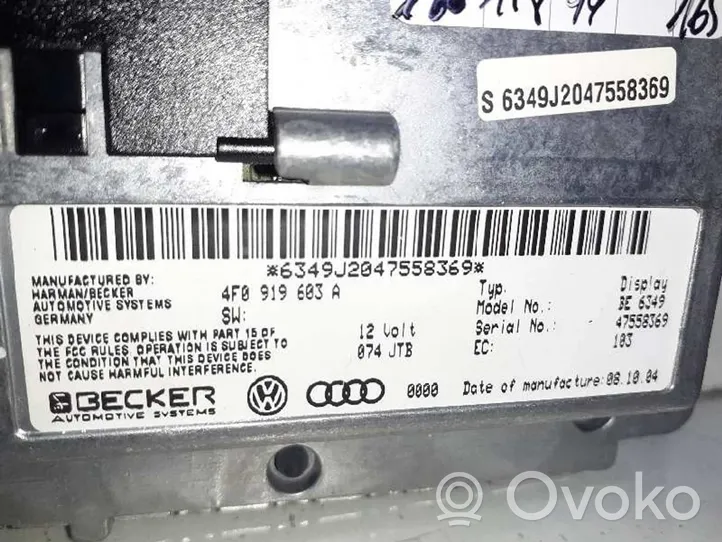 Audi A6 S6 C6 4F Schermo del visore a sovrimpressione 4F0919603A