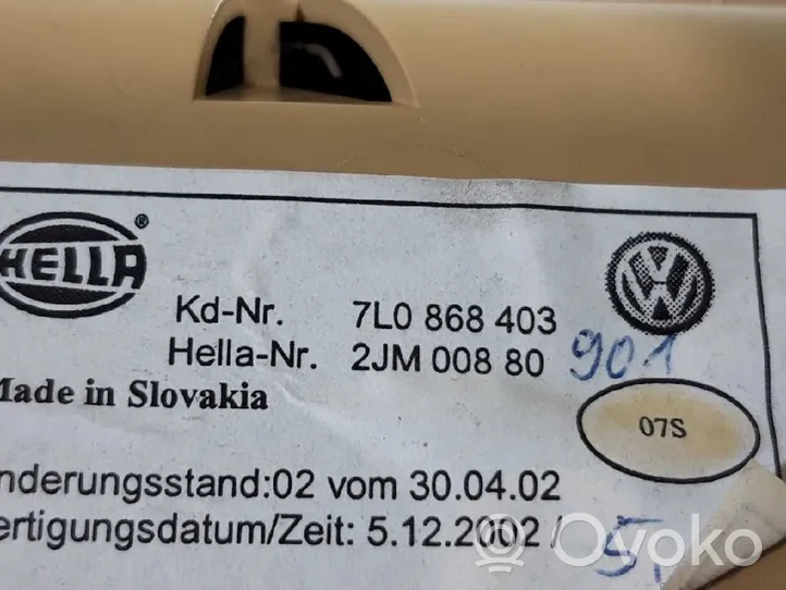 Volkswagen Touareg I Autre éclairage intérieur 7L0868403