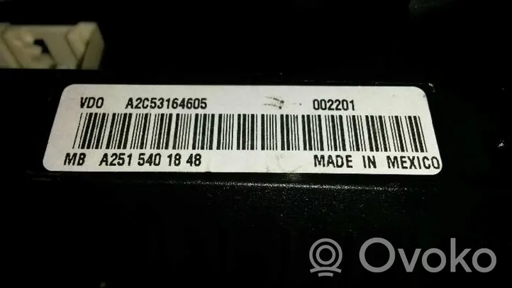 Mercedes-Benz R AMG W251 Tachimetro (quadro strumenti) A2515401848