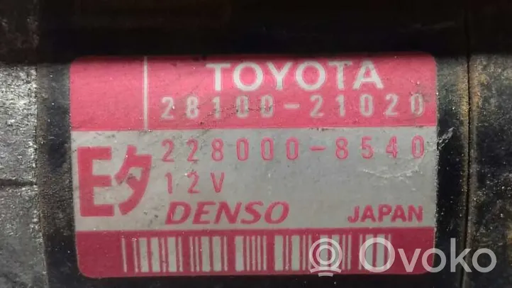 Toyota Yaris Verso Motorino d’avviamento 2810021020