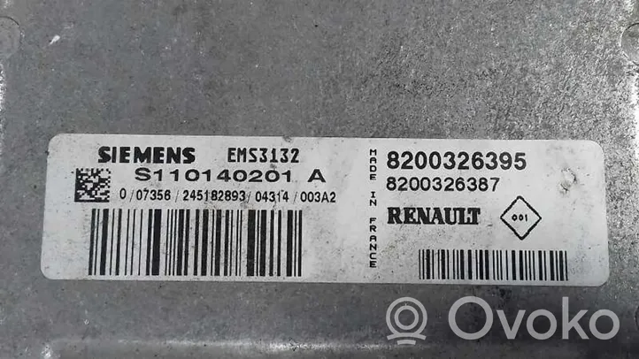 Renault Clio II Komputer / Sterownik ECU silnika 8200326395