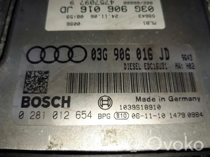 Audi A4 Allroad Moottorin ohjainlaite/moduuli (käytetyt) 03G906016JD