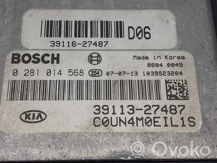 KIA Carens II Komputer / Sterownik ECU silnika 3911327487