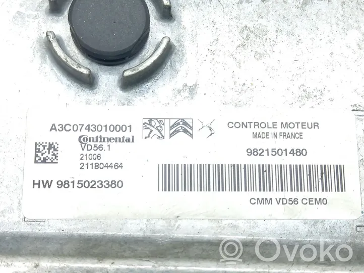 Peugeot 2008 II Unité de commande, module ECU de moteur 9821501480