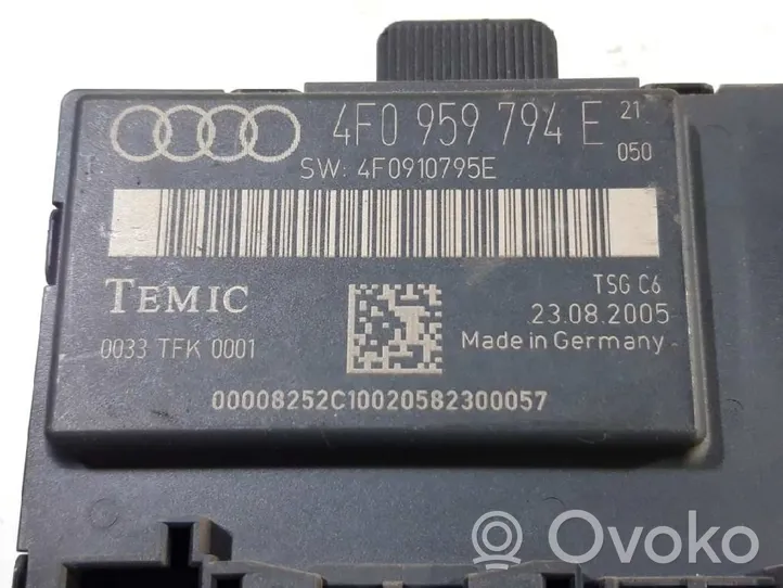 Audi A6 S6 C6 4F Centralina cancello 4F0959794E