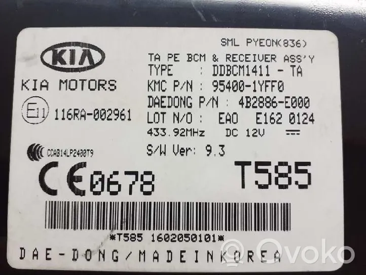 KIA Picanto Otras unidades de control/módulos 954001YFF0