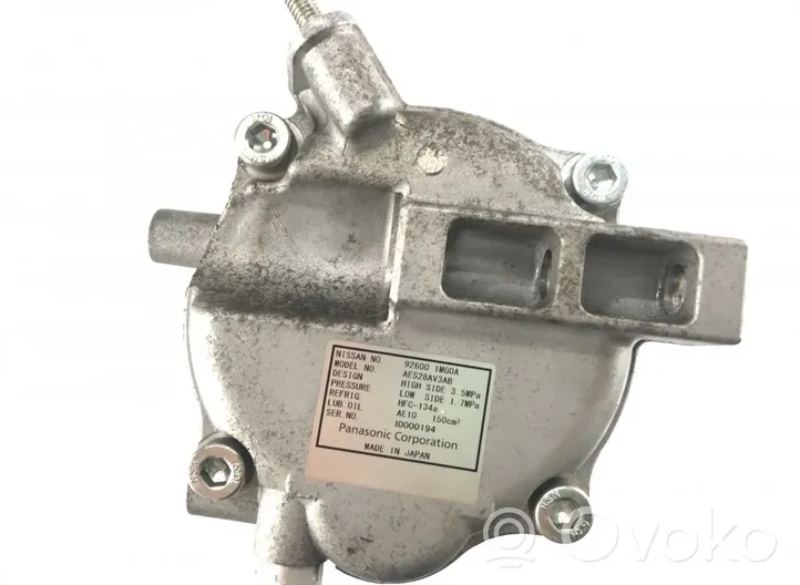 Nissan Leaf I (ZE0) Compressore aria condizionata (A/C) (pompa) AES28AV3AB