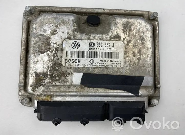 Volkswagen Polo III 6N 6N2 6NF Moottorin ohjainlaite/moduuli 6K0906032J