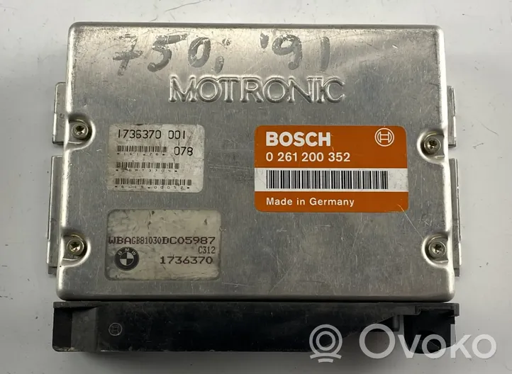 BMW 7 E23 Sterownik / Moduł ECU 0261200352