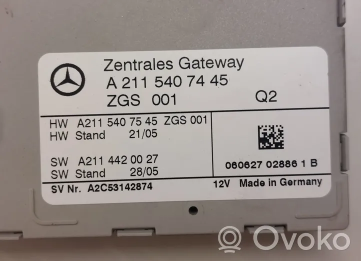 Mercedes-Benz E W211 Väylän ohjainlaite A2115407445