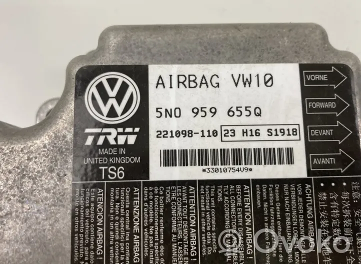 Volkswagen PASSAT B7 Oro pagalvių valdymo blokas 5N0959655Q