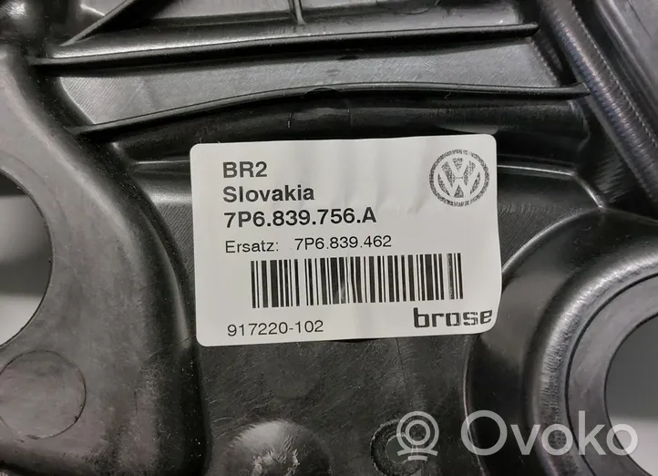 Volkswagen Touareg II Mechanizm podnoszenia szyby tylnej bez silnika 7P6839462