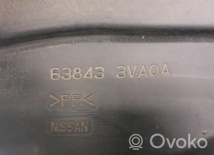 Nissan Note (E12) Rivestimento paraspruzzi passaruota anteriore 638433VA0A