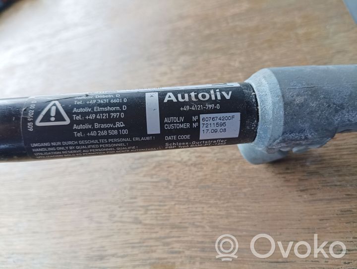 BMW 3 E90 E91 Klamra tylnego pasa bezpieczeństwa 607674200