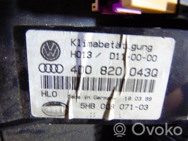 Audi A8 S8 D2 4D Unité de contrôle climatique 4D0820043Q