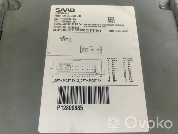 Saab 9-3 Ver2 Moduł / Sterownik GPS 12800885