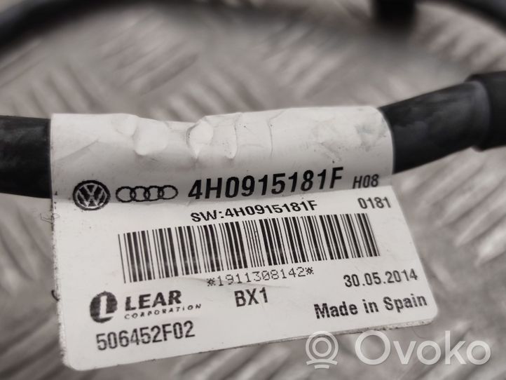 Audi A8 S8 D4 4H Negative earth cable (battery) 4H0915181F