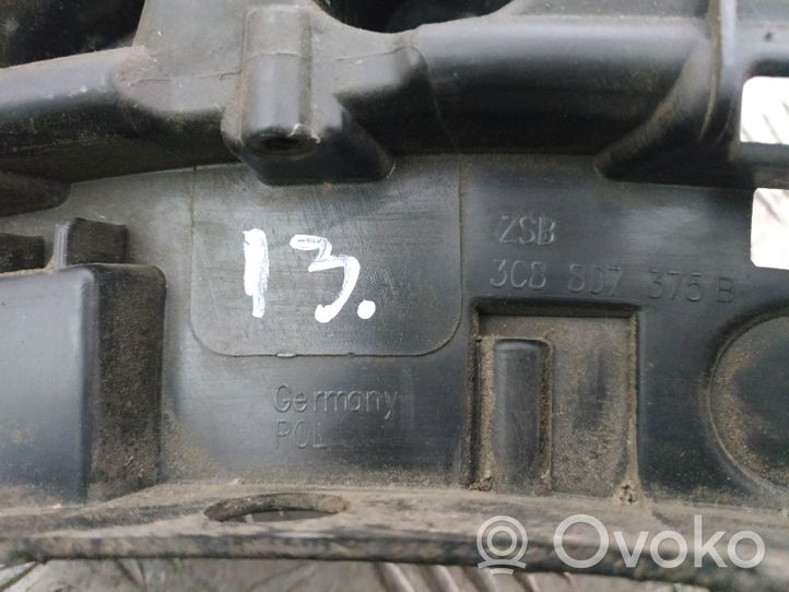 Volkswagen PASSAT CC Bumper support mounting bracket corner 3C8807375B