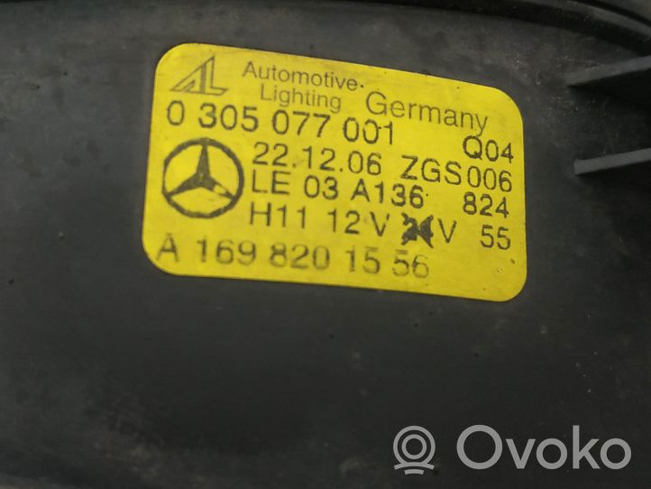 Mercedes-Benz C W204 Priešrūkinis žibintas priekyje A1698201556