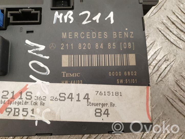 Mercedes-Benz E W211 Unité de commande module de porte 2118208485