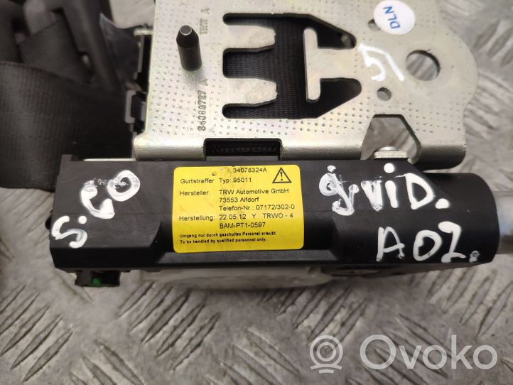 Volvo S60 Middle seatbelt (rear) 34078324A