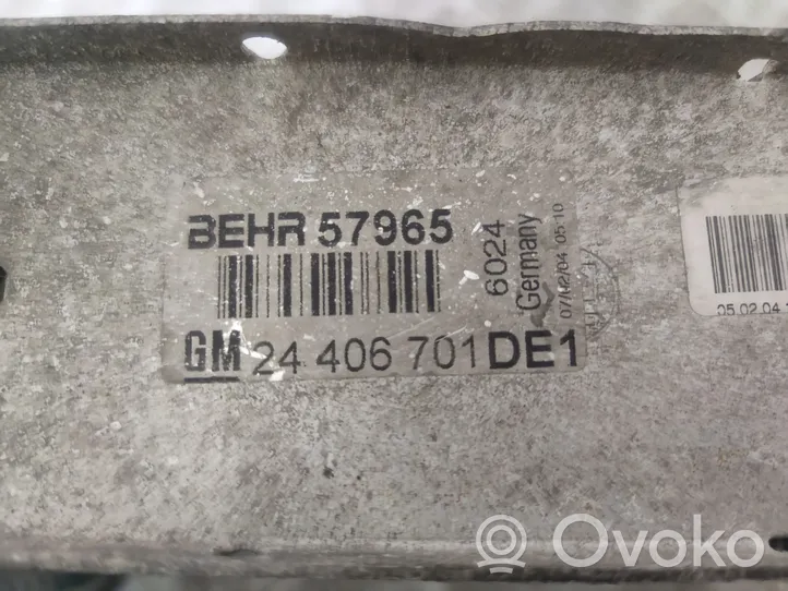 Opel Astra G Välijäähdyttimen jäähdytin 24406701