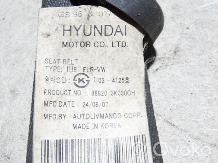 Hyundai Sonata Pas bezpieczeństwa fotela przedniego 888203K030CH