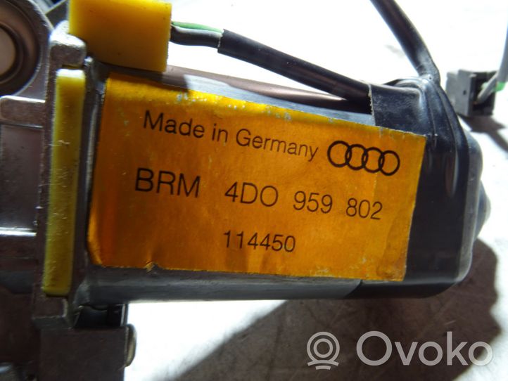 Audi A8 S8 D2 4D Moteur de lève-vitre de porte arrière 4D0959802