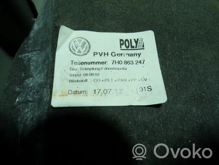 Volkswagen Transporter - Caravelle T5 Garniture de panneau carte de porte avant 7E0867104