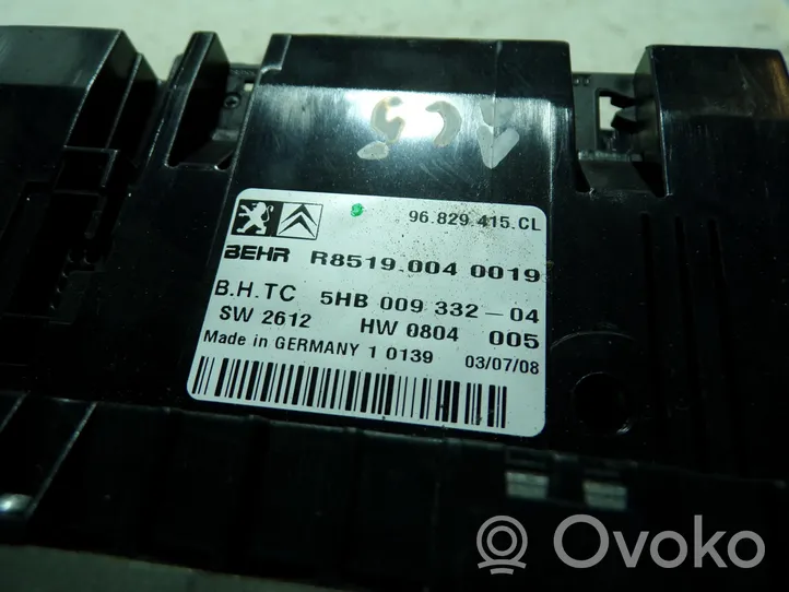 Citroen C5 Climate control unit 96829415CL