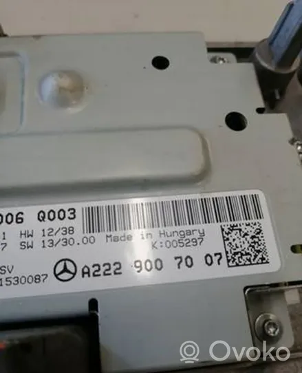 Mercedes-Benz S C217 Monitori/näyttö/pieni näyttö A2229007007