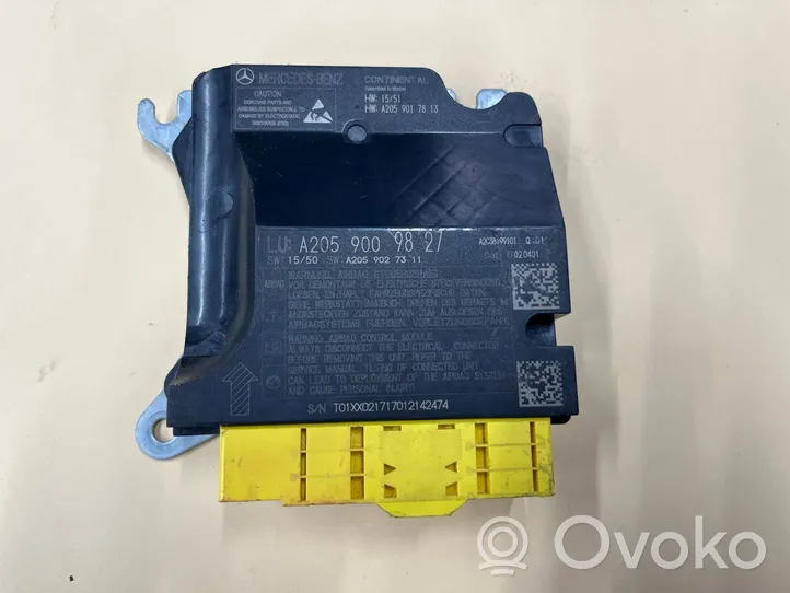 Mercedes-Benz C W205 Module de contrôle airbag A2059009827