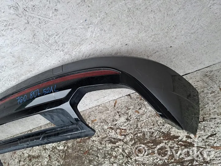 Volkswagen Touareg III Spoiler Lippe Stoßstange Stoßfänger hinten 760807521