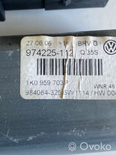 Volkswagen PASSAT B6 Motorino alzacristalli della portiera posteriore 1K0959703P