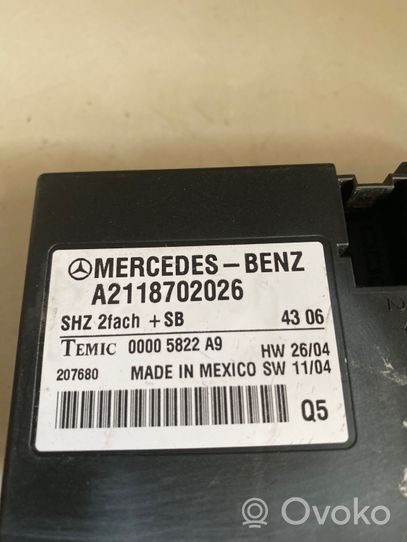 Mercedes-Benz R W251 Sēdekļa vadības modulis A2118702026