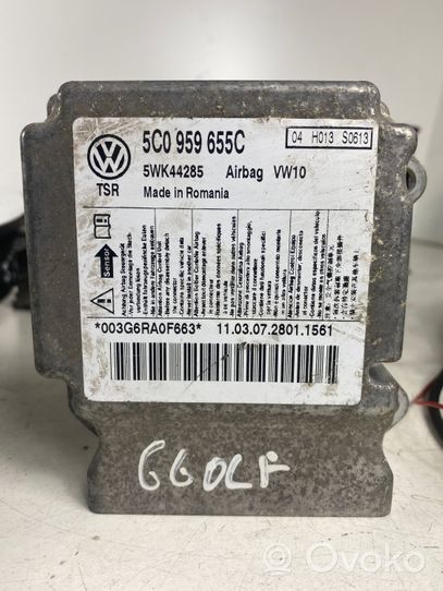Volkswagen Golf VI Oro pagalvių valdymo blokas 5C0959655C