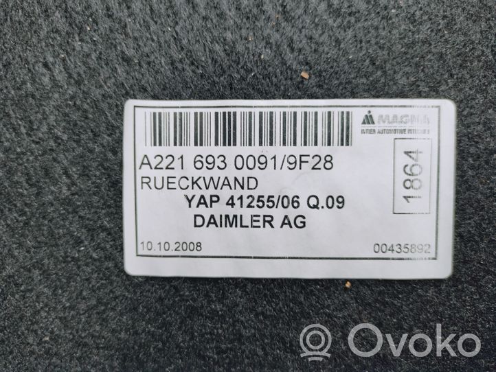 Mercedes-Benz S W221 Garniture panneau latérale du coffre A2216930091