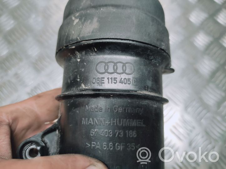 Audi A6 S6 C6 4F Mocowanie / uchwyt filtra oleju 06E115405C