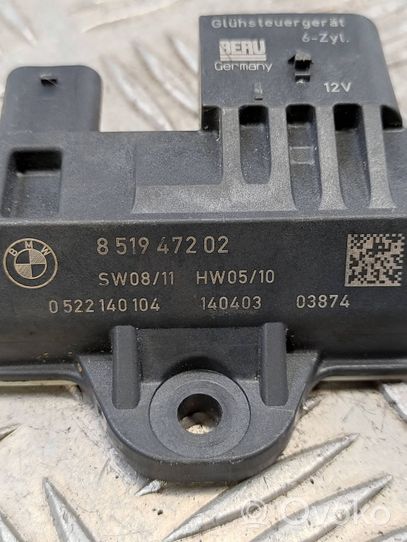 BMW 5 F10 F11 Przekaźnik / Modul układu ogrzewania wstępnego 8519472