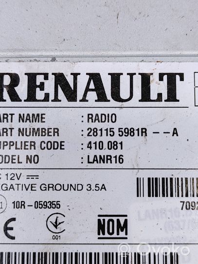 Renault Scenic IV - Grand scenic IV Unità principale autoradio/CD/DVD/GPS 281155981R