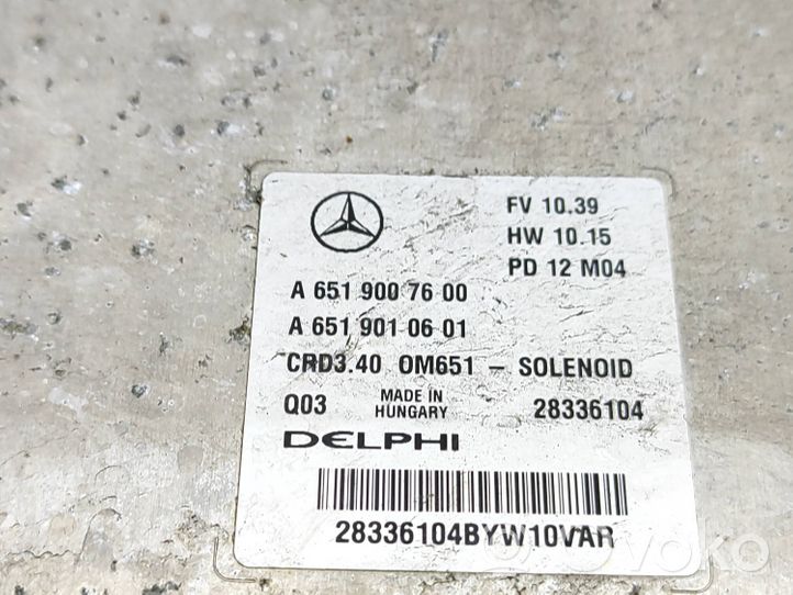 Mercedes-Benz B W246 W242 Variklio valdymo blokas A6519007600