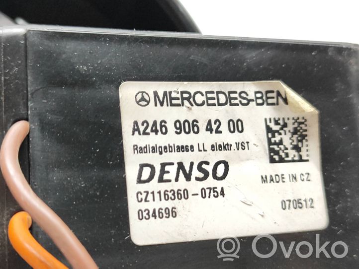Mercedes-Benz B W246 W242 Ventola riscaldamento/ventilatore abitacolo A2469064200