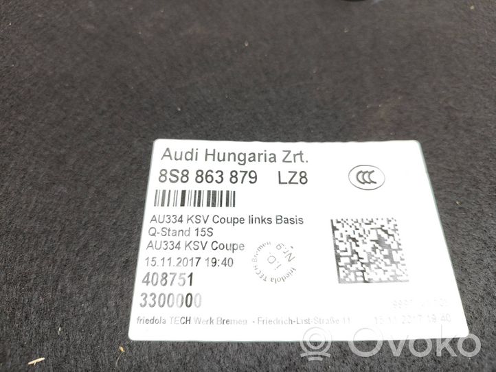 Audi TT TTS RS Mk3 8S Нижний отделочный щит бока багажника 8S8863879