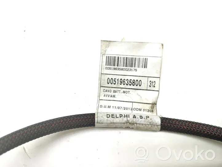 Fiat 500 Positive cable (battery) 00519635800