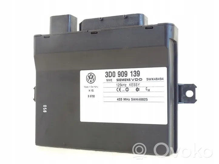Volkswagen Touareg I Avaimettoman käytön ohjainlaite/moduuli 3D0909139